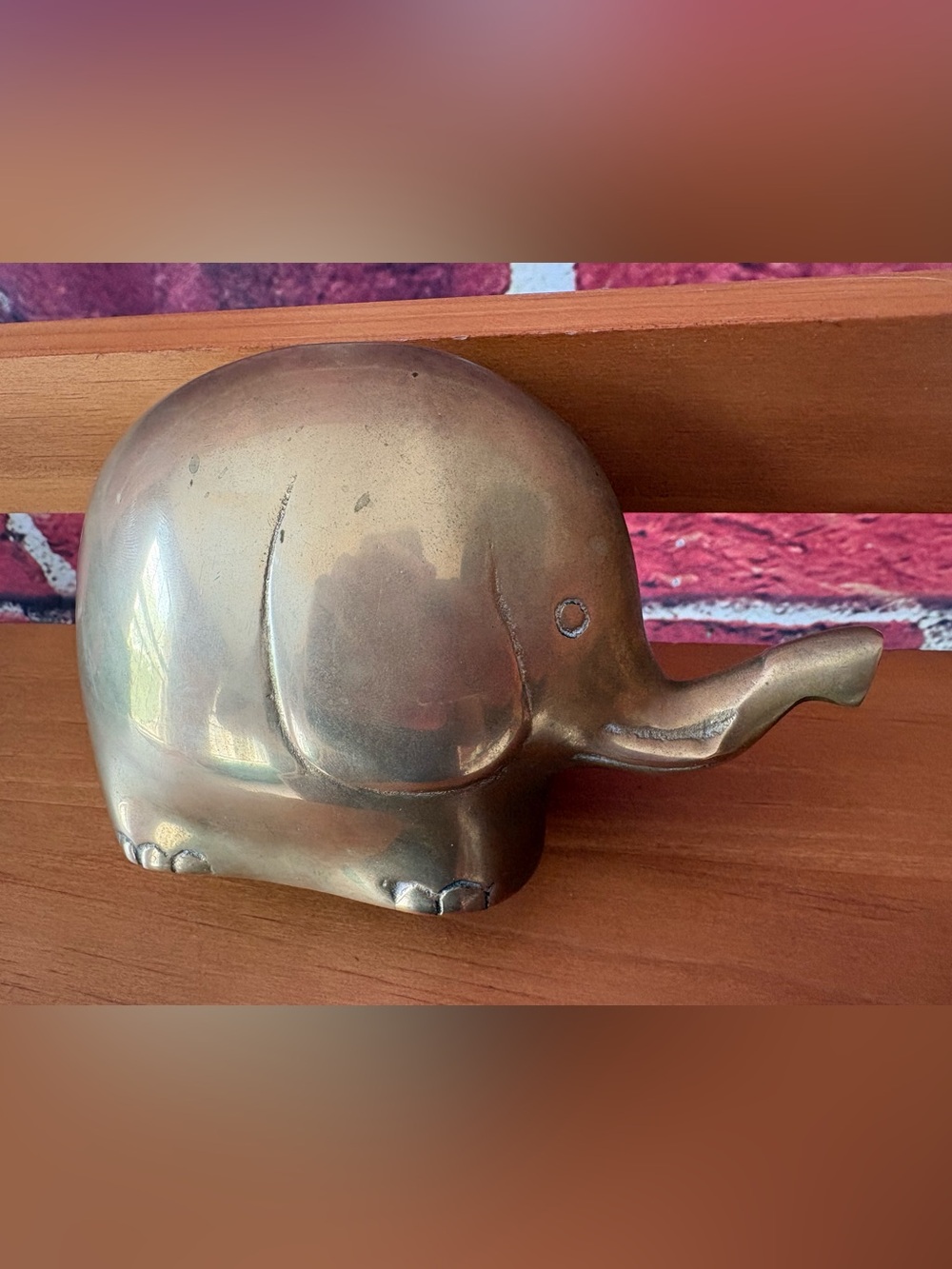 Brass Elephant Piggy Bank